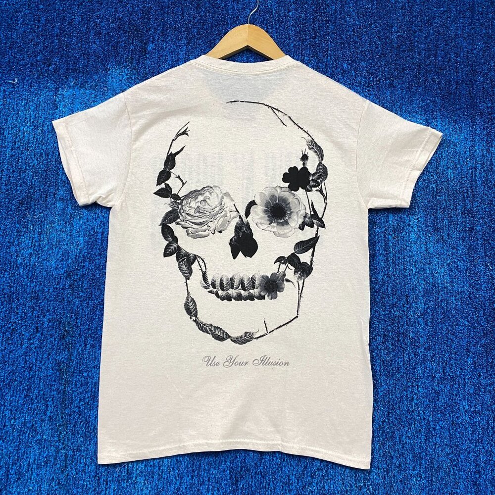 Guns N’ Roses Use Your Illusion Floral Skull Rock Band Tee M